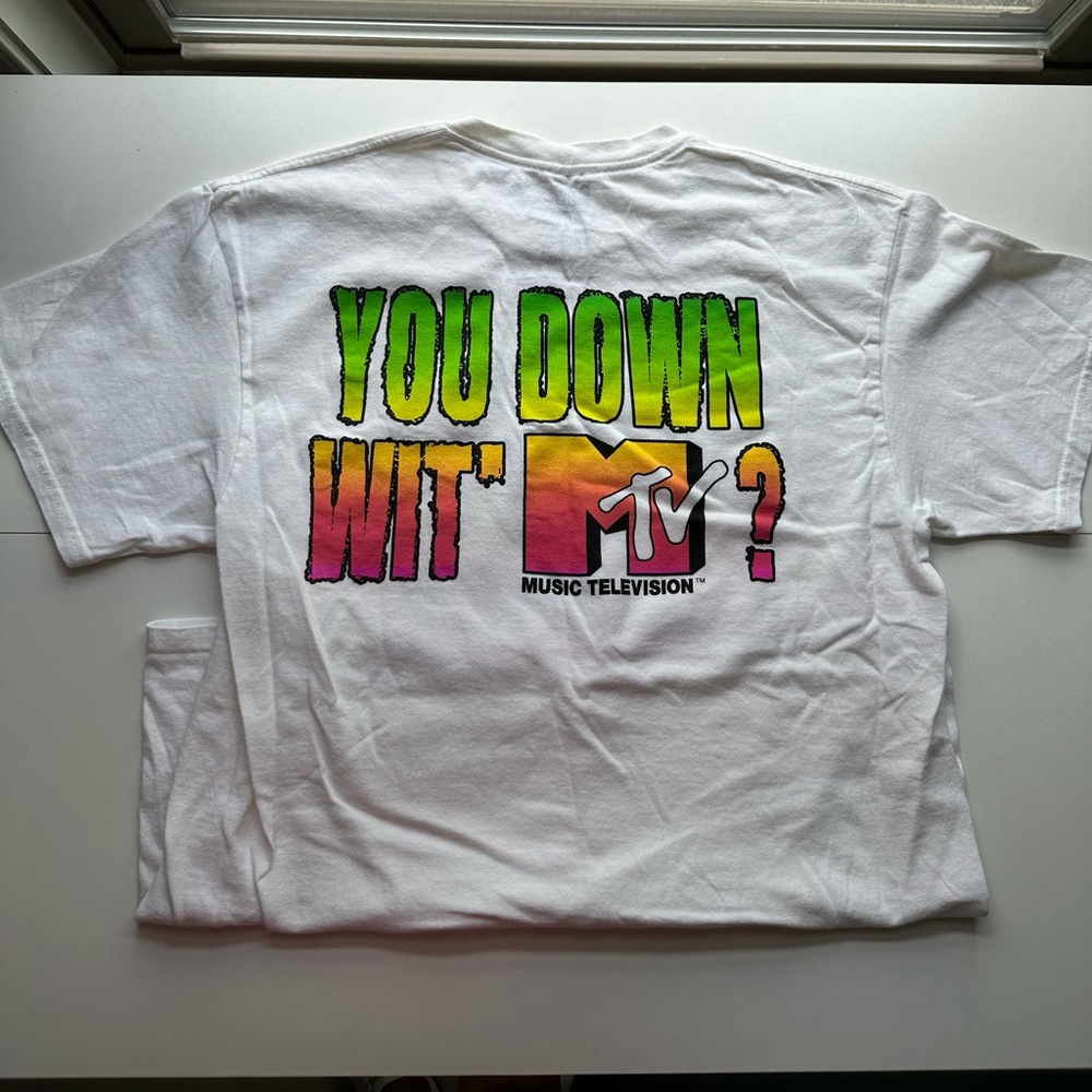 Yo! MTV Raps Burst retro white Graphic Tee - Picture 5 of 9